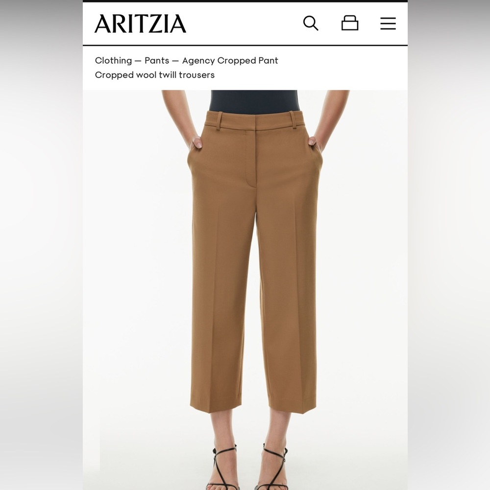 Aritzia Babaton cropped agency pants worn once size 2